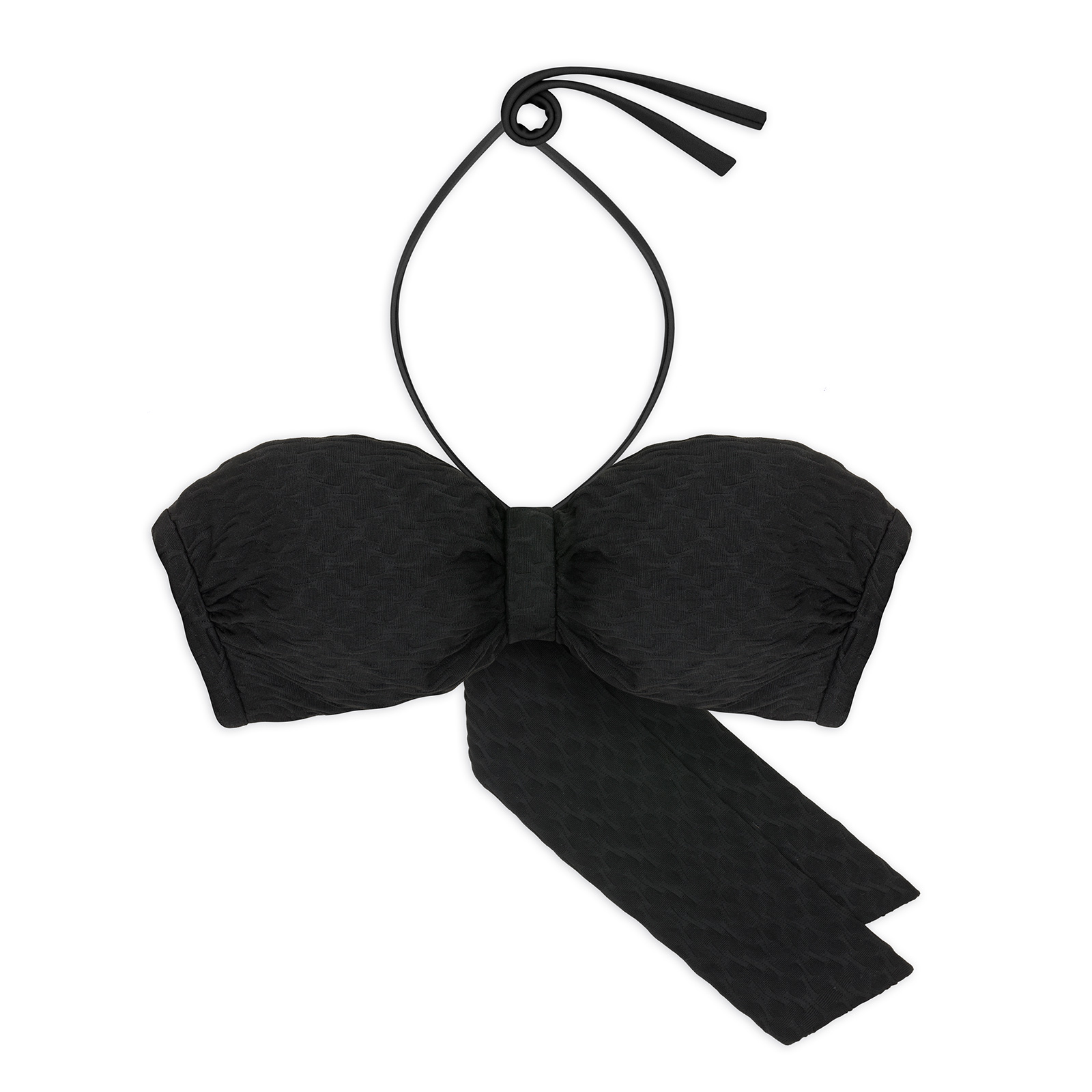 Alternative view of BANDEAU Z FISZBINAMI DONNA <br> CZARNY ŻAKARD